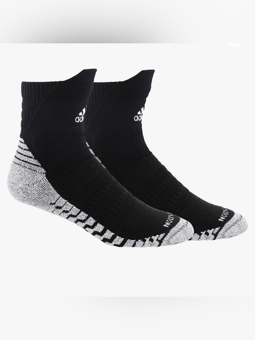 Adidas Alphaskin Traxion Maximum Cushioned High Quarter Mens Socks